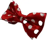 [Zasel] Boys Red With White Large Polka Dots Patterned Bow Tie Red, White