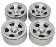 NHX RC 1.9" Fan Hole Aluminum Beadlock Crawler Wheels Rims (4) -Silver