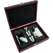 5 PIECE SET FLASK SET W/ SHOT