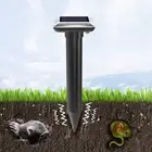 Solar Mole Repellent IP66 Waterproof Ultrasonic Rodent Snake Gopher Vole EC