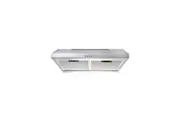 Euromaid 60cm Fixed Rangehood 250m3 h LED Recirculating Stainless Steel Silver