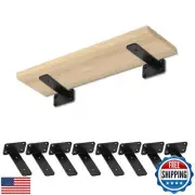 HXRUAOS Heavy Duty Shelf Brackets for Home and Office Steel Floating Shelf, Q