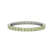 TriJewels Peridot Common Prong Eternity Ring Stackable 1 ctw 14K Gold JP:19681