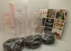 Nutri Ninja Cups 24 oz. & 32 oz. sizes and (3) Sip Lids OEM NEW w/ Recipe Book