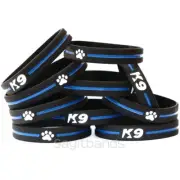 10 of K9 Wristbands - K-9 Bracelets - Thin Blue Line Canine Police Bracelet