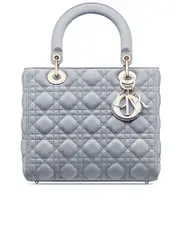 Medium Ultramatte Lady Dior Bag in Cloud Blue Cannage Lambskin