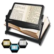 Patented 5X LED Page Magnifier with Detachable Stand – Hands-Free Magnifying ...