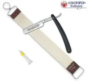 Premium Quality DOVO Straight Razor Leather Strop Paste Shaving Set