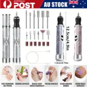 Professional Electric Nail Grinder Cordless 4 Speed Nail File Kit with 12 Drills