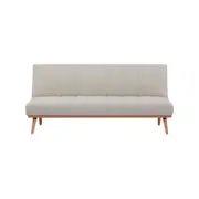 Monroe 3 Seater Sofa Futon Bed Fabric Lounge Couch - Beige