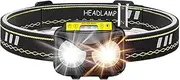 LETOUR LED Head Torch, 3000 Lumens USB Rechargeable Owl Shape Headlight, 1200mAh COB Kid Head Torch 6 Modes Motion Sensor Waterproof Lightweight Headlamp for Camping, Running,Cycling,Fishing