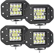 LED Light Bar TURBO SII 4Pcs 3x3 4.5inch LED Lights Cube Pods Flush Mount Spo...