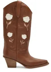 Paris Texas Rosalia 60 Leather Cowboy Boots - Tan - 37 (IT37 / UK4) 37 (IT37 / UK4)