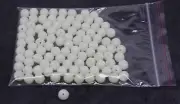 Fishing Beads X100, 8mm, Round, White, Hard Plastic, Glow, Lumo, DIY trace,