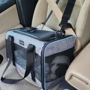 Pet Carrier Medium Carrier for Travel Bag Mesh Carry Sling-Grey