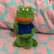45cm Animal Sad Frog Plush Toy Soft Stuffed Pillow Magic Expression Pepe Gifts