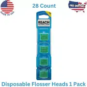 REACH Ultraclean Access Flosser Refill Heads, 1 Pack, 28 Count *BRAND NEW*
