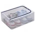 Stackable Storage Boxes with Clear Lids, 16-Inch Closet Storage Bins with Met...