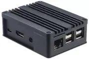 AKASA - Aluminium Case for Raspberry Pi, Black