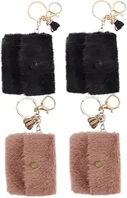 [MOBUTOFU] Fashionable Small Coin Holder Keychain Mini Purse Wallet for Women Keychain Accessory with Change Purse for Coin