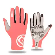 Cycling Full Finger Gloves Touch Screen Anti-slip Bicycle Bicicleta Road Bike Long Glove Pink_S