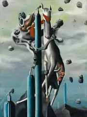 Oscar Dominguez - Les Siphons surréalistes 1937 Signed -17" x 22" Fine Art Print