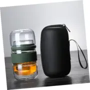Portable Travel Tea Set with Carrying Case Glass Teapot and Infuser for Loose