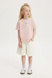 [Cotton On Kids] Cotton On Kids - Poppy Short Sleeve Graphic Print Tee - Zephyr/unicorn 7 ZEPHYR/UNICORN