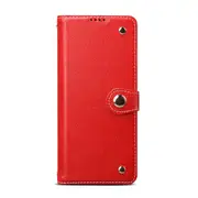 For Samsung Galaxy S20 Case Genuine Leather Luxury Wallet Case Red
