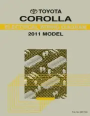 2011 Toyota Corolla Wiring Diagrams Schematics Layout Factory OEM