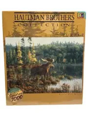 Buffalo Games Inc 1000 Piece Jigsaw Puzzle MOOSE CABIN LAKE TREES LANDSCAPE