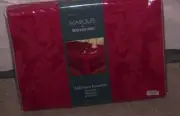 Waterford Marquis Vincente Red Tablecloth, 10 Napkins, 10 Placemats 21 pc NIP
