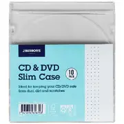 J.Burrows Slim CD Case Clear 10 Pack