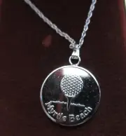 Myrtle Beach Necklace with Golf Ball and Tee - New in Box
