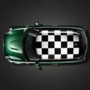 Genuine Mini Checkered Flag Roof Graphic - Black 51-14-2-354-986