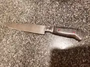 8 Inch Damascus Slicing Knife With Snakeskin Micarta Handle