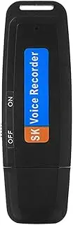 Fahgaer Portable Rechargeable U-Disk USB Digital Audio Voice Recorder Mini Dictaphone Activated Recorder -Black