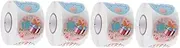 Milisten 4 Rolls Happy Birthday Decorative Label Stickers Self Adhesive Sealing Stickers for Present Wrapping Cake Baking Envelopes for Birthday Parties