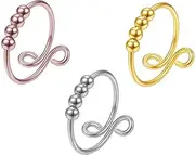 Anxiety Ring Rotatable Bead Ring for Anxiety Relief Fidget Ring for Women's