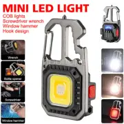 Magnetic Mini COB Work Light Rechargeable LED Flashlight Keychain Torch Lamp