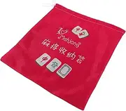 BESTYASH Mini Chinese Mahjong Set Canvas Storage Bag Rack Bag for Tiles for Travel Gatherings