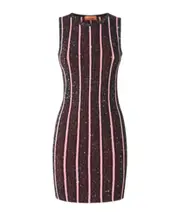 Missoni Sequin Embellished Sleeveless Mini Dress IT40,IT44 red and black