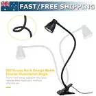 Flexible Clamp Clip-On LED Light Reading Table Desk Bed Bedside Night Lamp NEW
