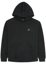 Palm Angels Back Burning Hooded Cotton Sweatshirt - Black - M M