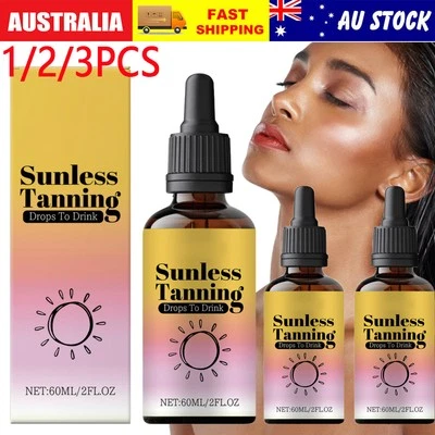 1-3XSunless Tanning Drops,Self Tanning Drops Tanned Skin Drops for Dark Fake Tan