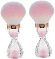 CTIRCHIU 2Pcs Nail Dust Brush Soft Manicure Clean Up Tool for Acrylic Makeup Brushes Versatile Cleaning for Quick Gentle Care