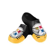 FOCO NFL Men's Pittsburgh Steelers 2023 Colorblock Big Logo Clogs