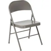 Flash Furniture HERCULES Double Braced Gray Metal Folding Chair - BD-F002-GY-GG