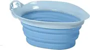 United Pets Leaf Bowl Design Travel Bowl for Dogs, Collapsible and Takeaway, Made of Non-Toxic Silicone, Light Blue, One Size