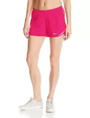 NWT Saucony Women's Endorphin Split Combo Shorts Raspberry Beret Large